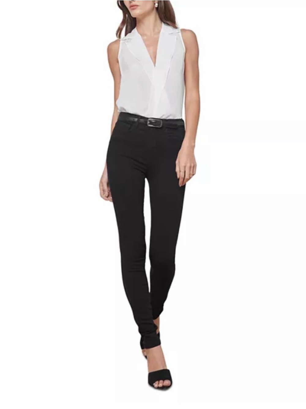Lโagence Womenโs Black High-Rise Skinny Jeans
